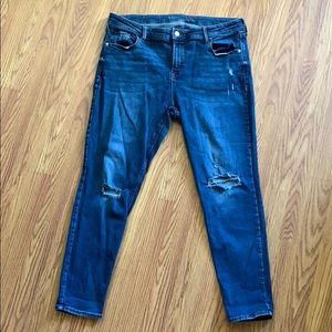 Old navy rockstar plus destructed midrise jeans